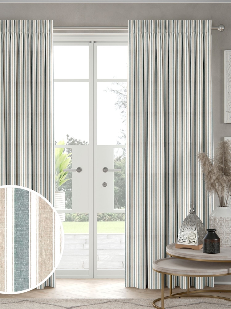 Seafoam Blue Dendi Made to Measure Curtains - Image 1 of 10