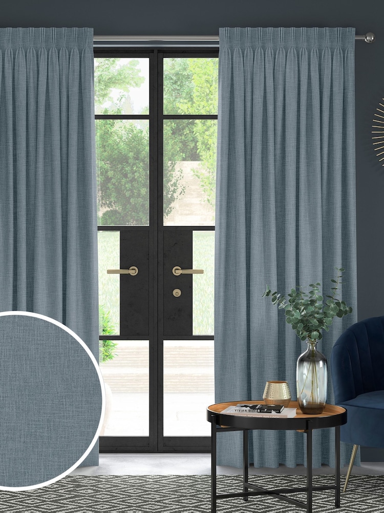 Danube Blue Viam Made to Measure Curtains - Image 1 of 9