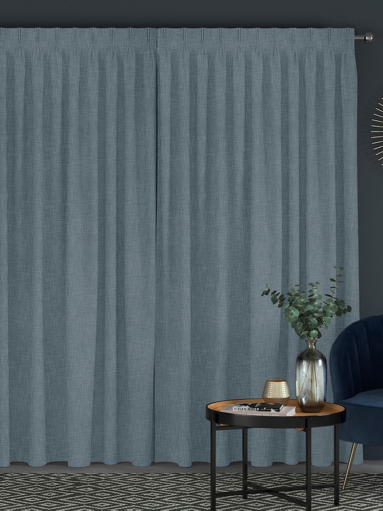Danube Blue Viam Made to Measure Curtains - Image 2 of 9
