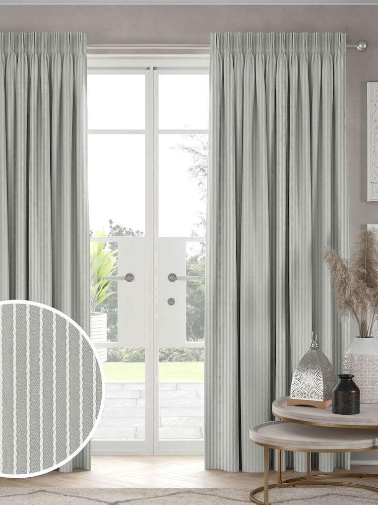 Seafoam Blue Coil Made to Measure Curtains - Image 1 of 10