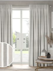 Pebble Grey Dendi Made to Measure Curtains - Image 1 of 9