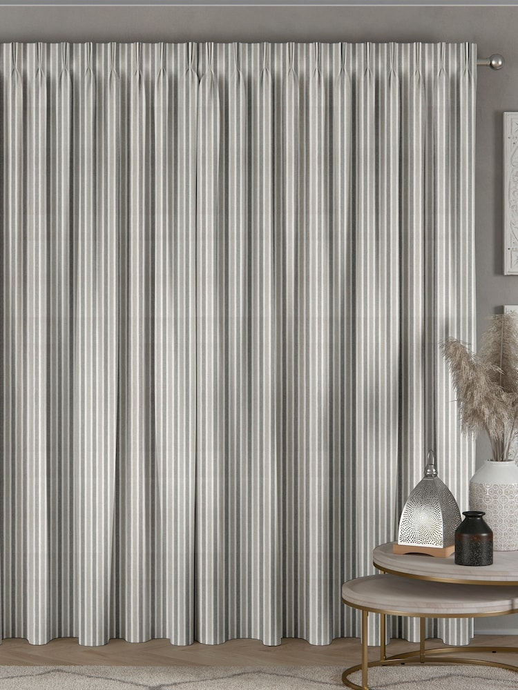 Pebble Grey Dendi Made to Measure Curtains - Image 2 of 9