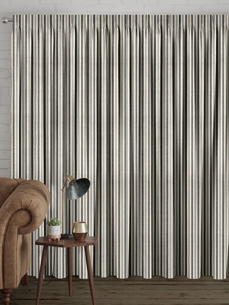 Denim Blue Dendi Made to Measure Curtains - Image 2 of 9