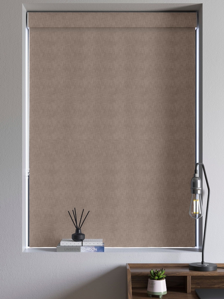 Hessian Natural Viam Made to Measure Roman Blinds - Image 2 of 6