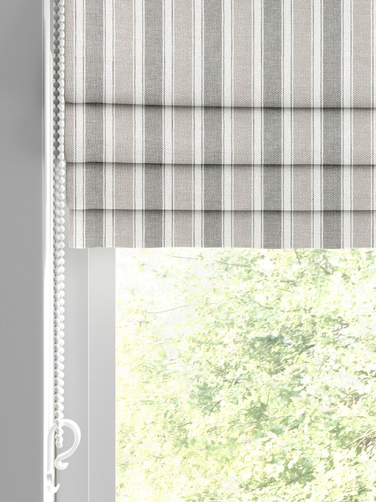 Pebble Grey Dendi Made to Measure Roman Blind - Image 2 of 6