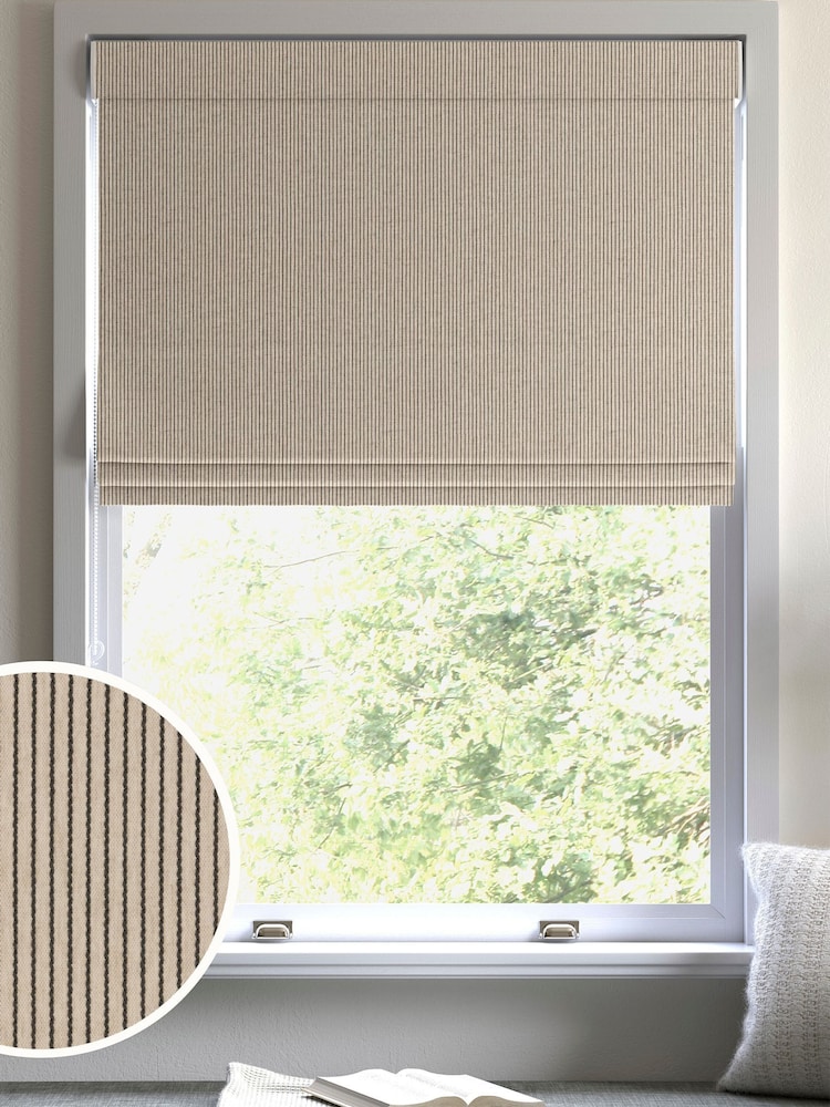 Charcoal Grey Coil Made to Measure Roman Blind - Image 1 of 6