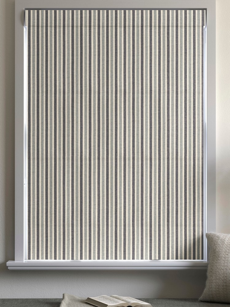 Denim Blue Dendi Made to Measure Roman Blind - Image 2 of 6