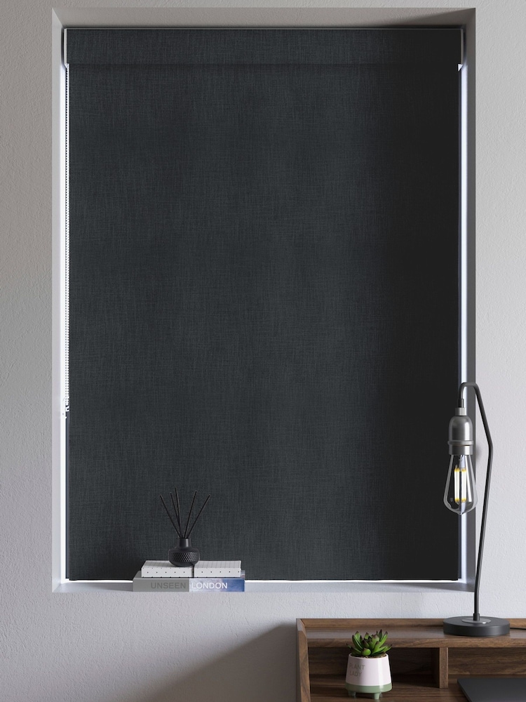 Black Charcoal Viam Made to Measure Roman Blind - Image 2 of 6