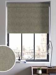 Olive Green Viam Made to Measure Roman Blind - Image 1 of 6
