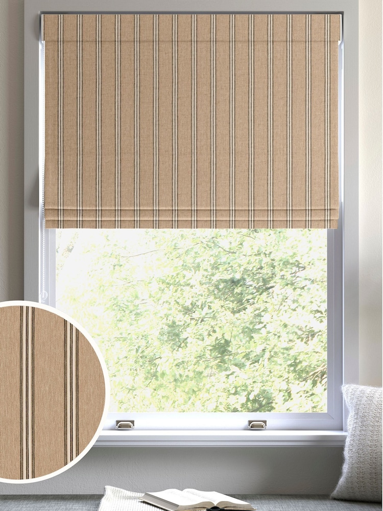 Fawn Natural Meliora Made to Measure Roman Blind - Image 1 of 6
