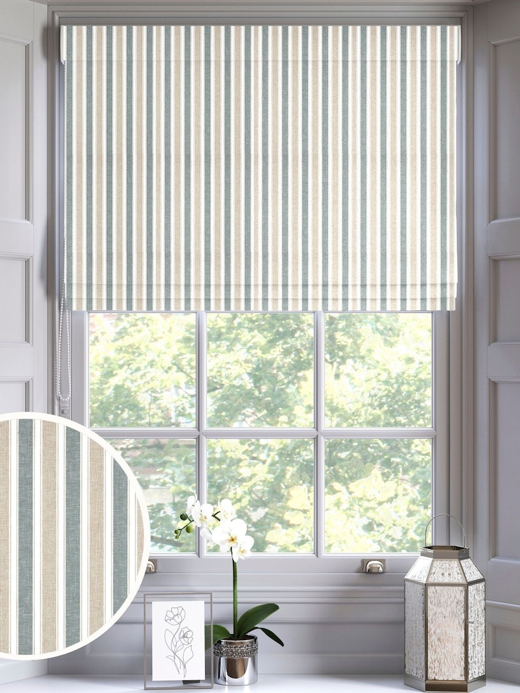 Seafoam Blue Dendi Made to Measure Roman Blind - Image 1 of 6