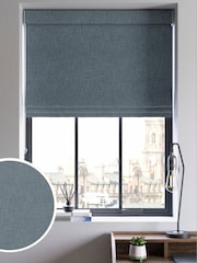 Danube Blue Viam Made to Measure Roman Blind - Image 1 of 6
