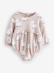 Pink 100% Cotton Romper Sheep Sleepsuit Set - Image 1 of 1