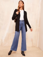 Friends Like These Black Edge To Edge Cardigan - Image 3 of 4