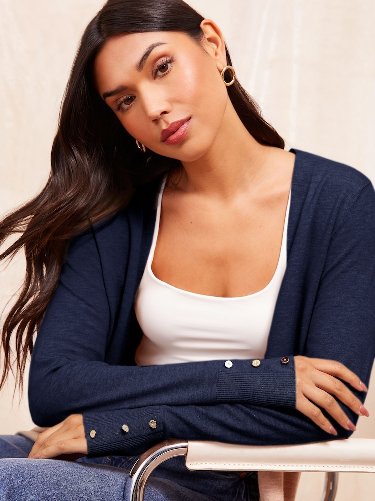 Friends Like These Navy Edge To Edge Cardigan - Image 2 of 4