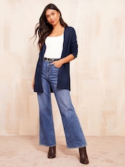 Friends Like These Navy Edge To Edge Cardigan - Image 3 of 4