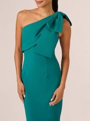 Adrianna Papell Stretch-Crêpe-Kleid mit Schleife, Blau - Bild 4 von 7