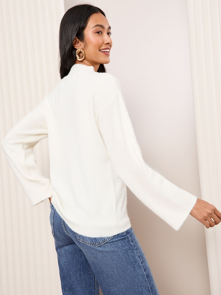 Friends Like These Ivory Contrast Bow Jumper - Image 4 of 4