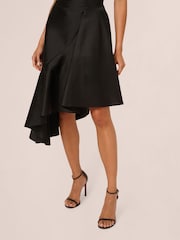 Adrianna Papell Crepe Combo Taffeta Black Dress - Image 4 of 7