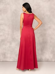 Adrianna Papell Red Aidan Mattox Stretch Mikado A-Line Gown - Image 2 of 7