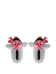 Loungeable Grey Christmas Fairisle Penguin Slippers - Image 4 of 6