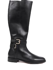 Jones Bootmaker Emaline Leather Long Black Boots - Image 3 of 7
