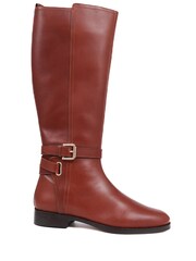 Jones Bootmaker Emaline Leather Long Brown Boots - Image 3 of 7