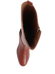 Jones Bootmaker Emaline Leather Long Brown Boots - Image 7 of 7