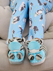 Loungeable Grey Sleeping Cat Slippers - Image 3 of 4