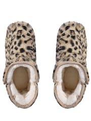 Loungeable Black Multi Faux Fur Bootie Slippers - Image 5 of 6