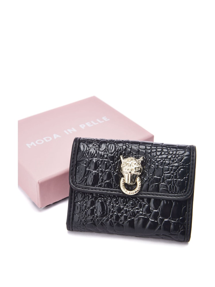 Moda in Pelle Leopard Print Layla Larry Purse - Image 1 of 4