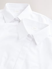 White Fitted Cap Sleeve Cotton Rich Stretch Premium School Shirts 2 Pack (3-18yrs) - Image 4 of 5