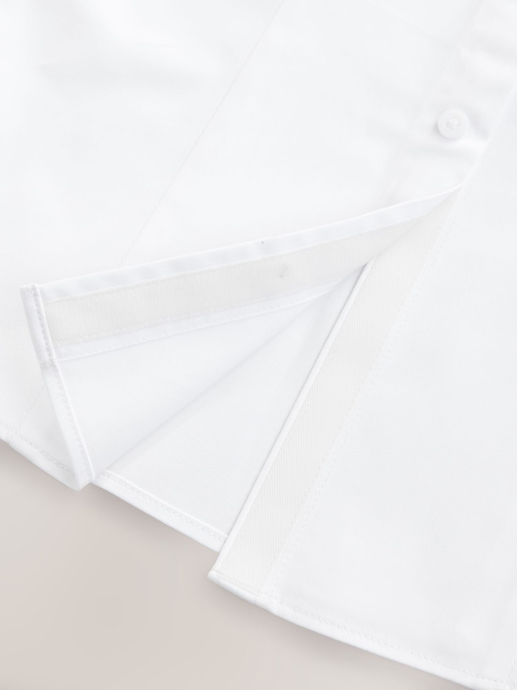White - Touch Fastening Stretch Short Sleeve School Shirt (3-17yrs) - Image 8 of 8