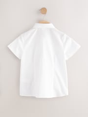 White Short Sleeve Fitted School Shirts 2 Pack (3-18yrs) - Image 3 of 5