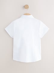 White Short Sleeve Fitted School Shirts 5 Pack (3-18yrs) - Image 3 of 5