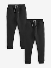 New Black Skinny Fit Joggers 2 Pack (3-16yrs) - Image 2 of 2