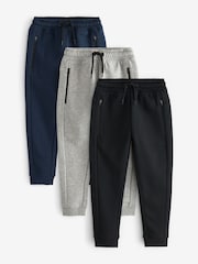 Multi Slim Fit Slim Fit Zip Joggers 3 Pack (3-16yrs) - Image 1 of 7