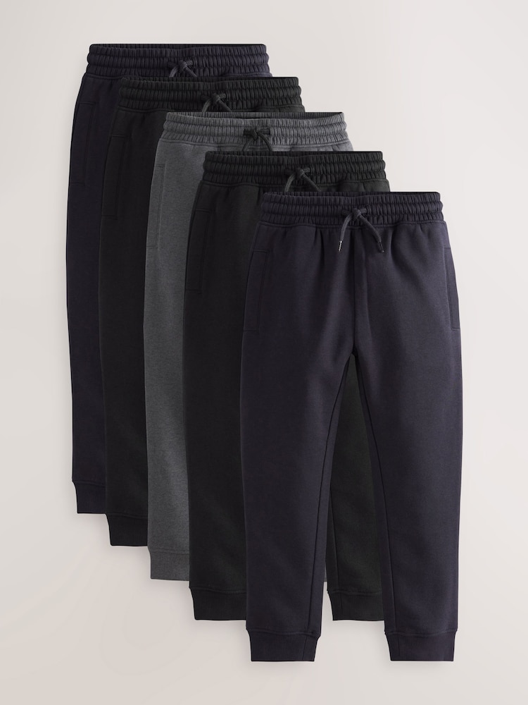 Negro/azul marino - Pack de 5 pantalones de chándal básicos (3-16 años) - Imagen 1 de 2 Negro/azul marino - Pack de 5 pantalones de chándal básicos (3-16 años) - Imagen 1 de 2