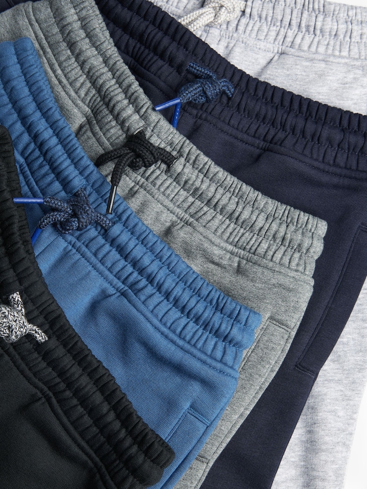 Blue/Grey/Black Slim Fit Basic Joggers 5 Pack (3-16yrs) - Image 8 of 8 Blue/Grey/Black Slim Fit Basic Joggers 5 Pack (3-16yrs) - Image 8 of 8