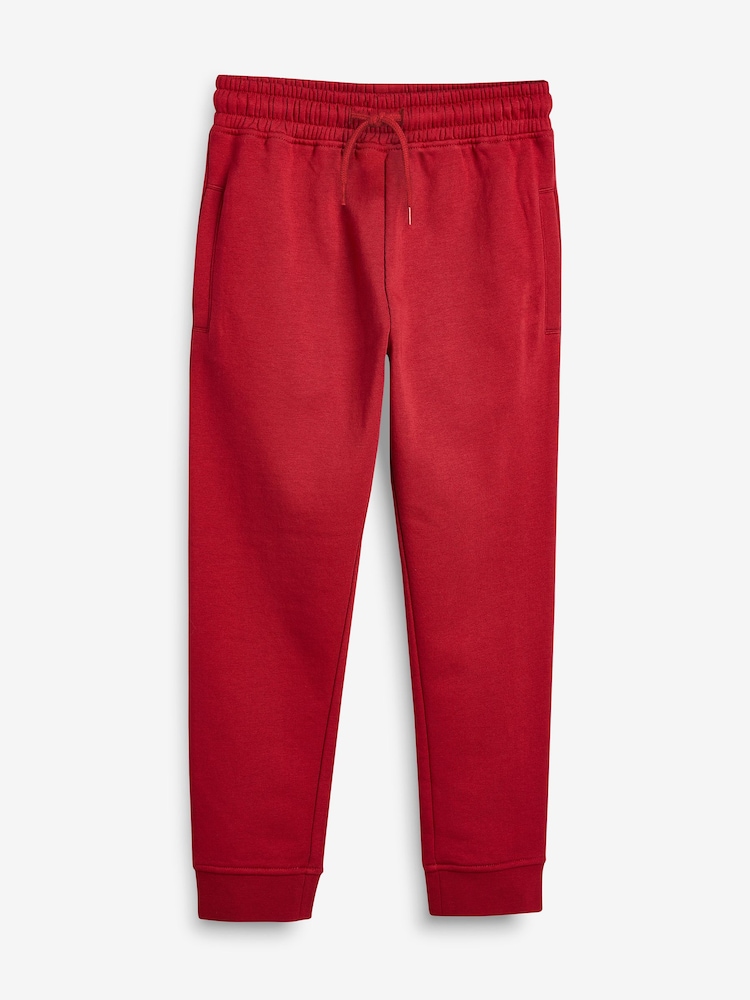Bright Red Slim Fit Basic Joggers (3-16yrs) - Image 1 of 5