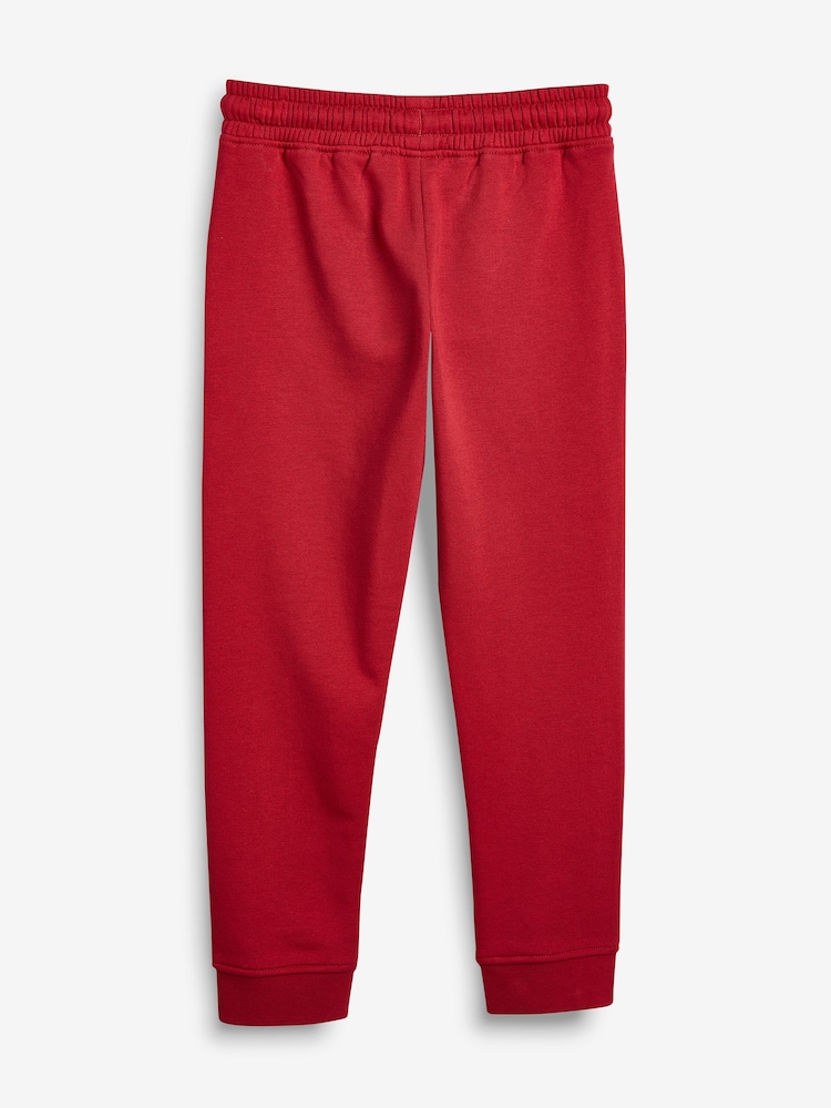 Bright Red Slim Fit Basic Joggers (3-16yrs) - Image 4 of 5