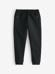 New Black Slim Fit Zip Joggers (3-16yrs) - Image 1 of 1