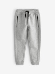 Grey Marl Slim Fit Zip Joggers (3-16yrs) - Image 1 of 1