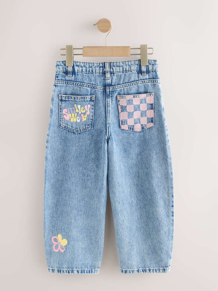 Blue Denim SmileyWorld® Barrel Jeans (3-16yrs) - Image 2 of 5