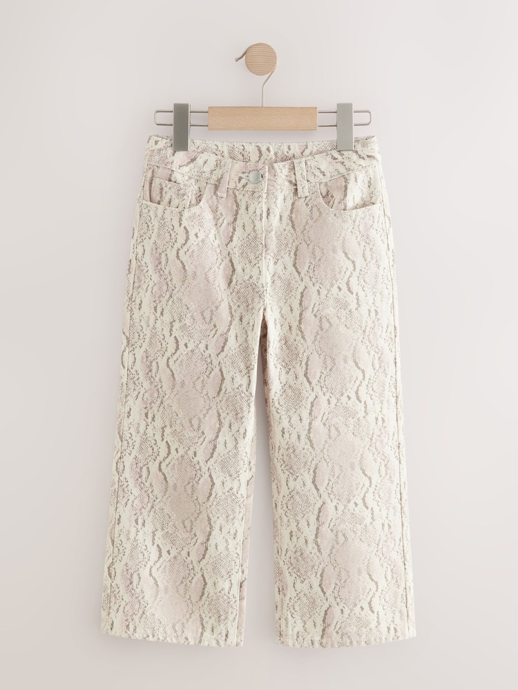 Schlangen-Print - Jeans mit weitem Bein (3-16 J.) - Bild 1 von 4 Schlangen-Print - Jeans mit weitem Bein (3-16 J.) - Bild 1 von 4