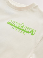 Cream Oversized Minecraft License Graphic Print 100% Cotton T-Shirt (3-16yrs) - Image 7 of 8