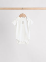 White Baby Sleepsuit, Bodysuit, Beanie and Bib Set 4 Piece (0-9mths) - Image 3 of 19