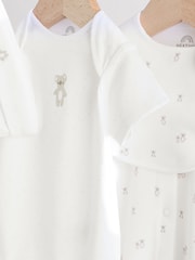White Baby Sleepsuit, Bodysuit, Beanie and Bib Set 4 Piece (0-9mths) - Image 7 of 19