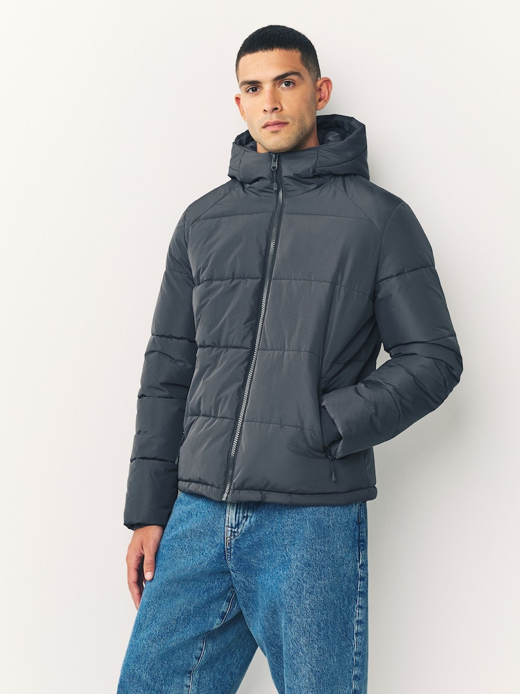Серый - Утепленная куртка - Изображение 1 2