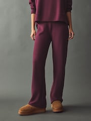 Roșu vișiniu - Pantaloni Cosy Soft Touch Co-ord cu picioare largi - Image 2 of 5